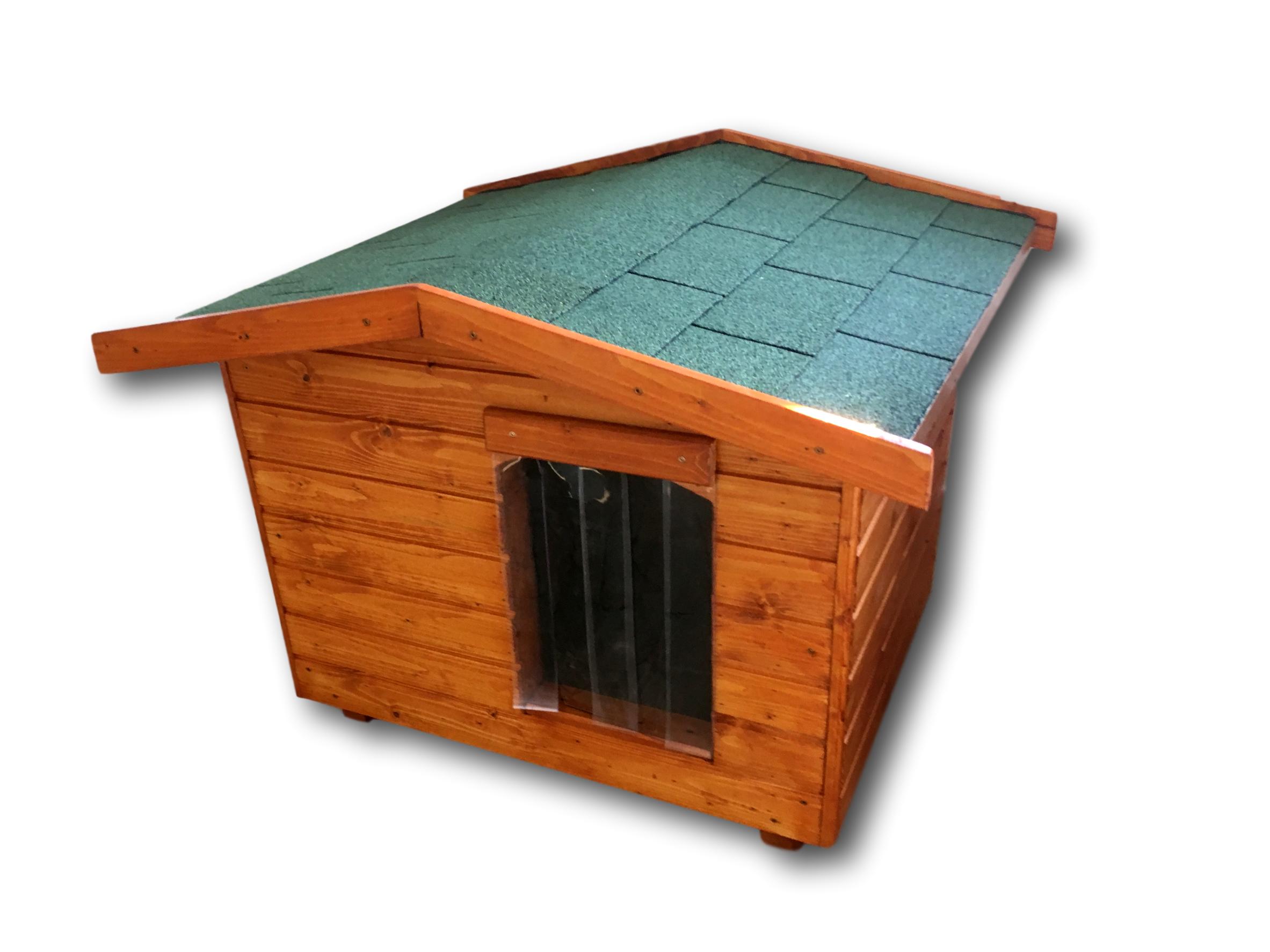 Új 80X100 hőszigetelt kutyaház fordított amerikai tetős teak