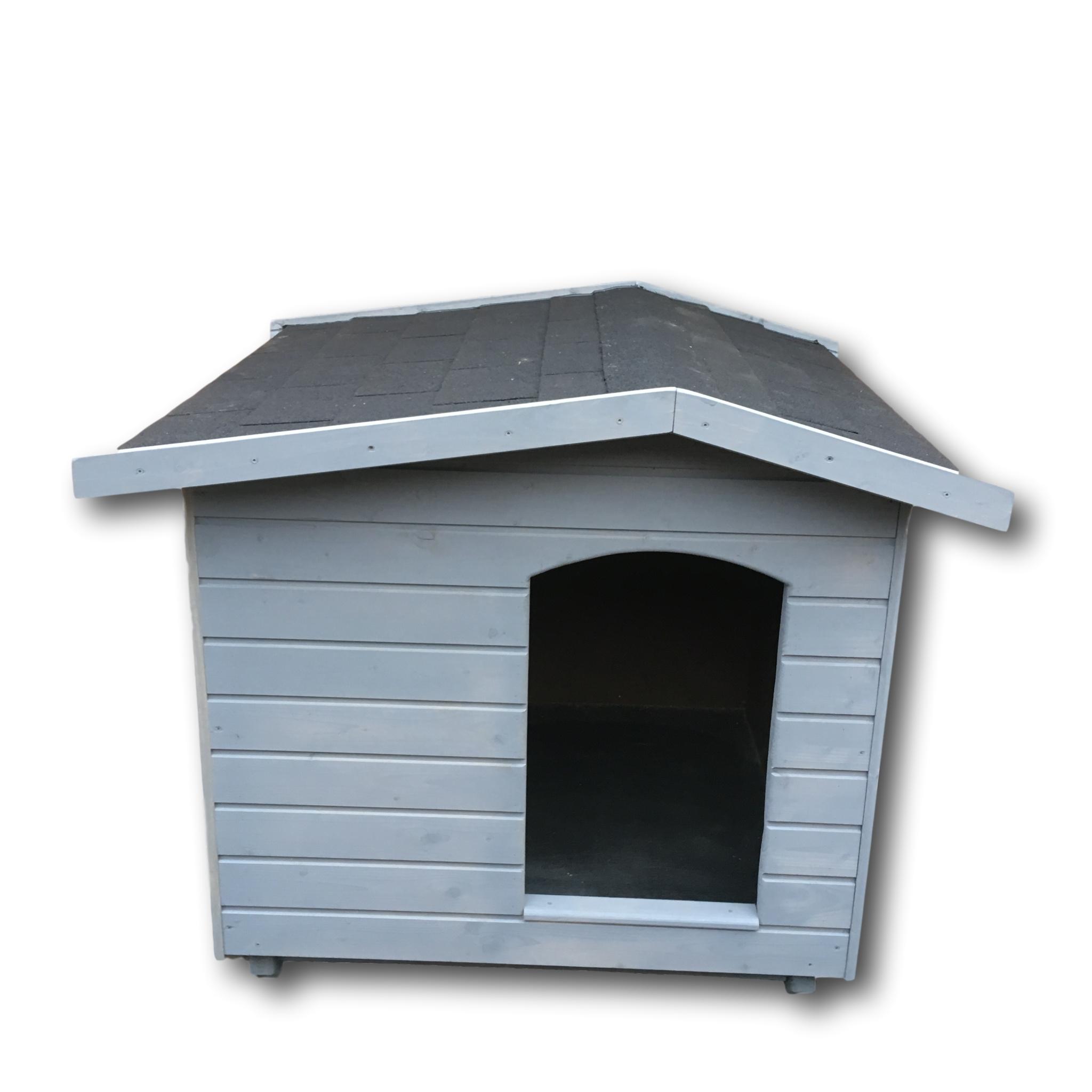 Új 80X100 hőszigetelt kutyaház fordított amerikai tetős szürke