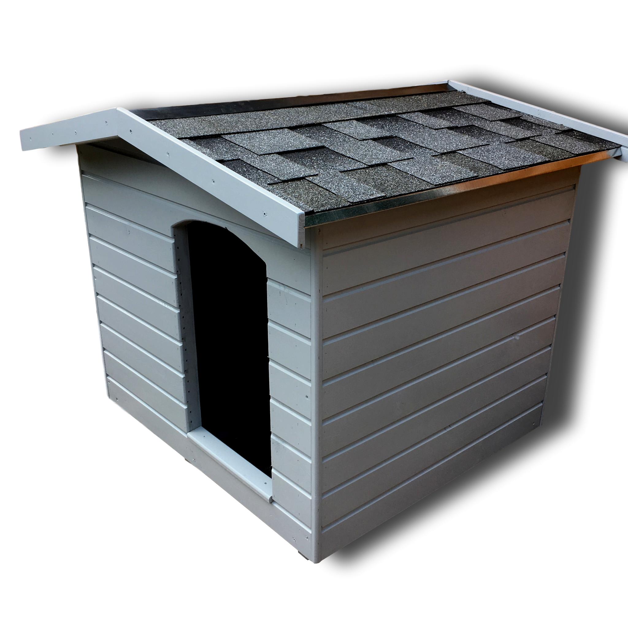 Új 90X100 hőszigetelt kutyaház  fordított amerikai tetős  szürke