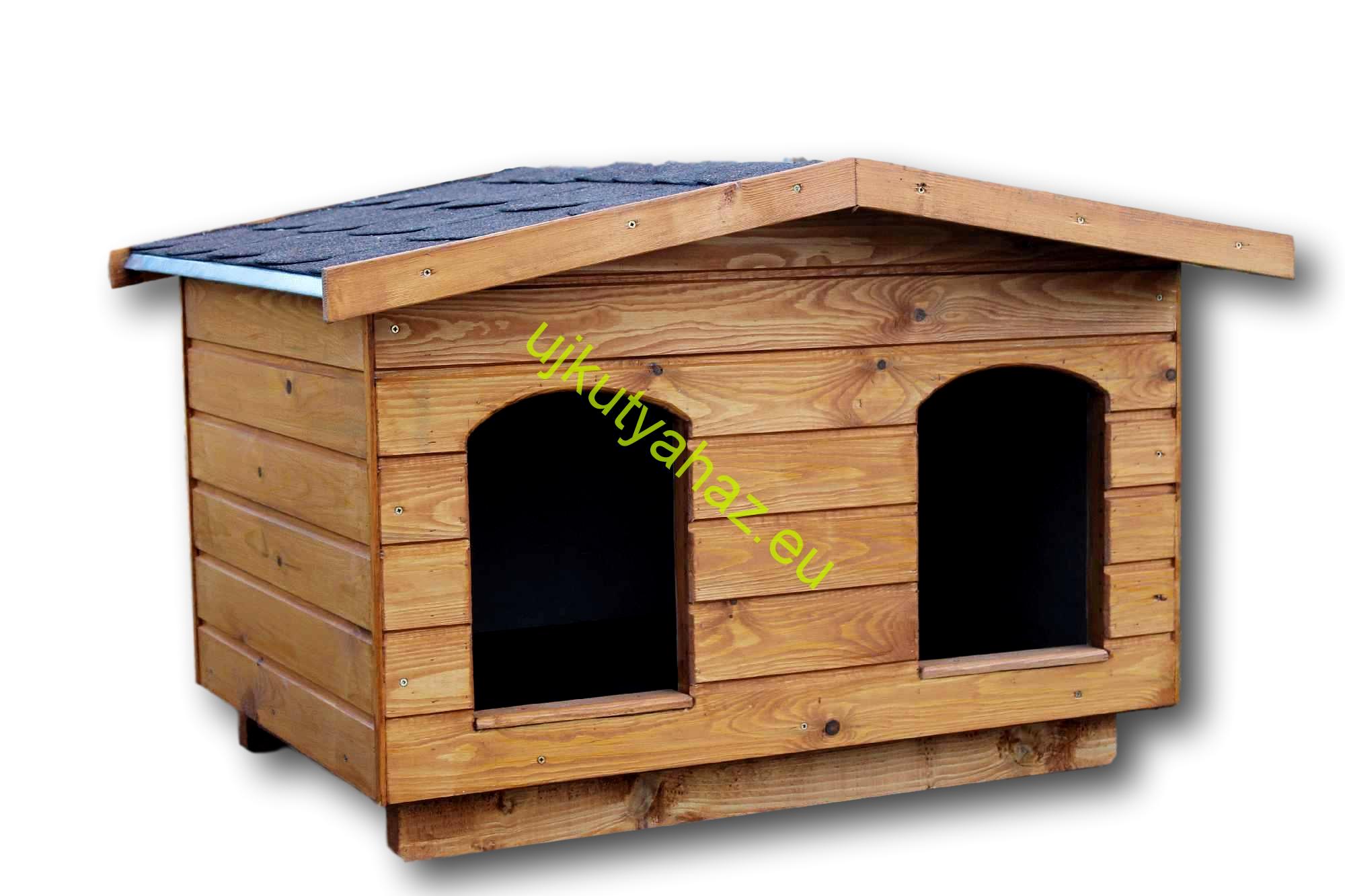 Új 75X100 hőszigetelt dupla kutyaház fordított amerikai tetős